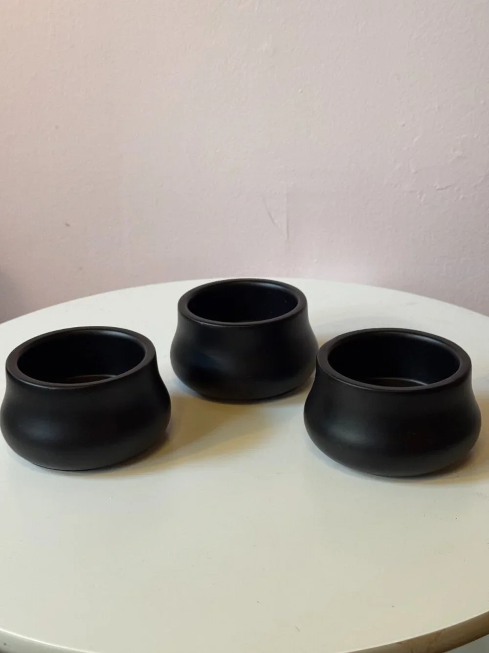 Ikea STRÄNGNÄS Metal Candle Holder, Set of 3, Black, 601.849.73